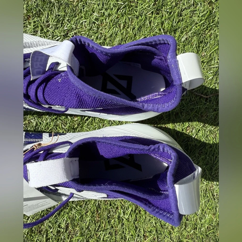 Adidas Adizero White/Purple Football Cleats Men's Sz(17)